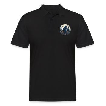 Sasquatch Myth Gift Vintage Nature Bigfoot - Men's Polo Shirt - black - Front - Kai (181cm)