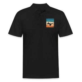 Torwart Sport Hobby Retro Torhüter - Männer Poloshirt - Schwarz - Vorne - Kai (181cm)