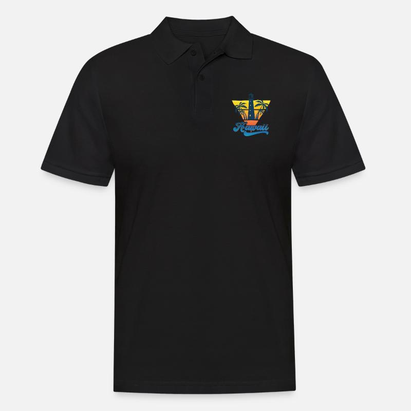 Hawaii Leuchtturm Beach Design - Männer Poloshirt - Schwarz