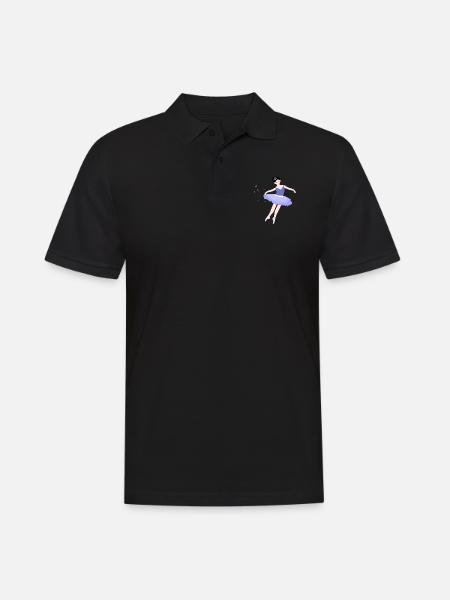 Ballerina Mädchen 4 - Männer Poloshirt - Schwarz