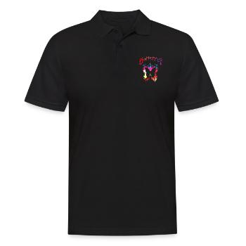 Butterfly insect butterfly nature summer colorful art - Men's Polo Shirt - black - Front - Kai (181cm)