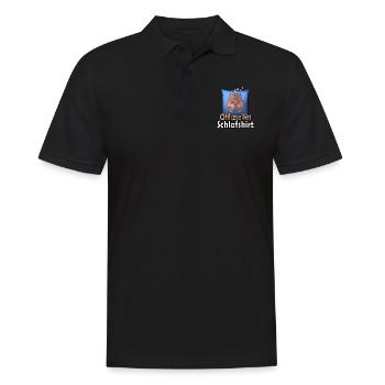 Offizielles Schlafshirt mit Ottern - Männer Poloshirt - Schwarz - Vorne - Kai (181cm)