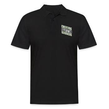 quote funny creative process birthday happy - Männer Poloshirt - Schwarz - Vorne - Kai (181cm)