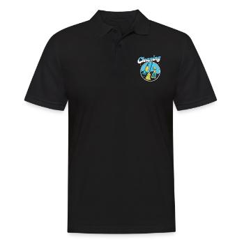 Cleaning Cleaner Housewife Housekeeping - Männer Poloshirt - Schwarz - Vorne - Kai (181cm)