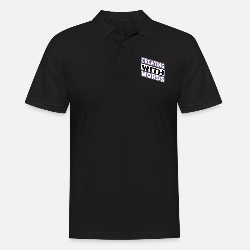 dictons écriture techniques d’écriture - Polo Homme - noir