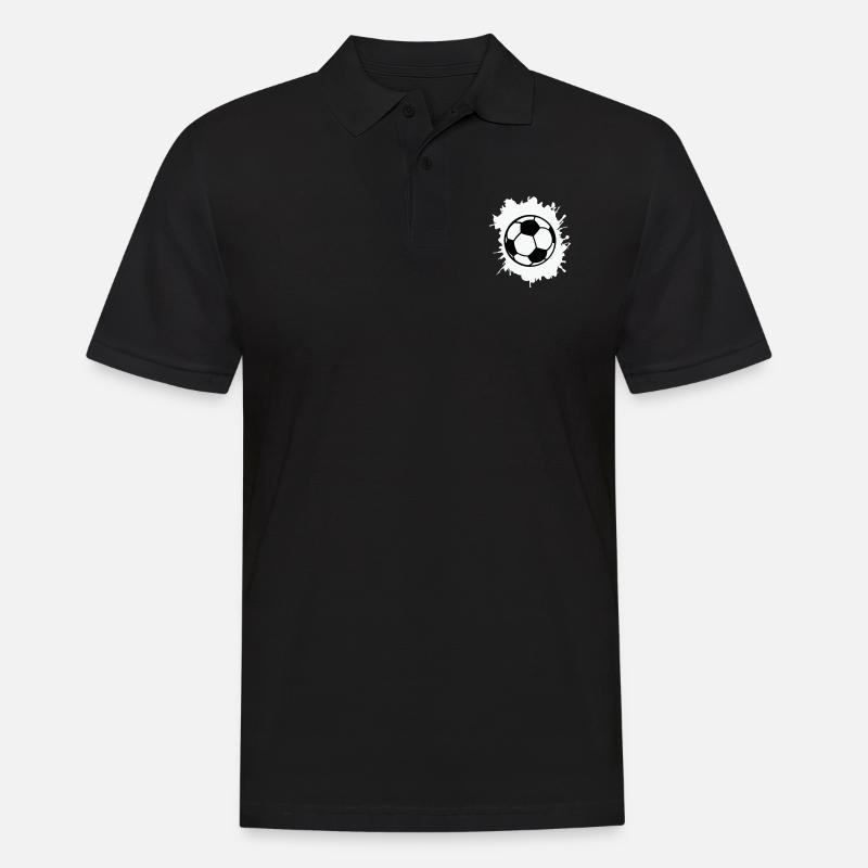 fußball klecks - Männer Poloshirt - Schwarz