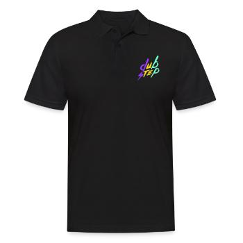 Dub Step Techno Music Party Club Text Lettering - Men's Polo Shirt - black - Front - Kai (181cm)