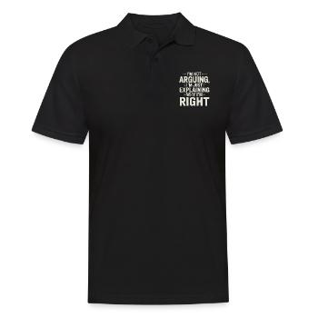 I'm always right - Men's Polo Shirt - black - Front - Kai (181cm)
