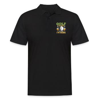 Golf And Beer That's Why I'm Here Hobby Golfer - Men's Polo Shirt - black - Front - Kai (181cm)