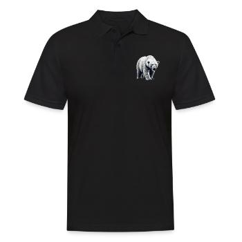 Eisbär - Männer Poloshirt - Schwarz - Vorne - Kai (181cm)