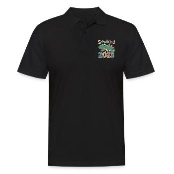 School Child 2025 First Year Dinosaur Dino - Men's Polo Shirt - black - Front - Kai (181cm)