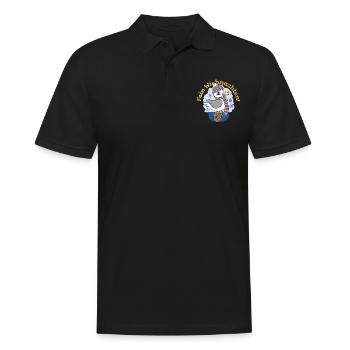 Lüttje Mööv Weihnachten Edition - Männer Poloshirt - Schwarz - Vorne - Kai (181cm)