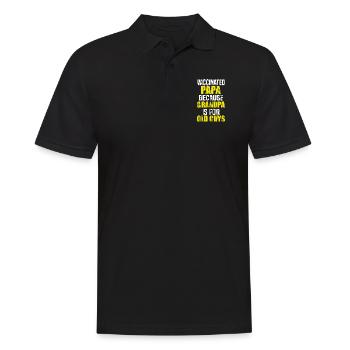 vaccinated papa because grandpa is for old guys - Men's Polo Shirt - black - Front - Kai (181cm)