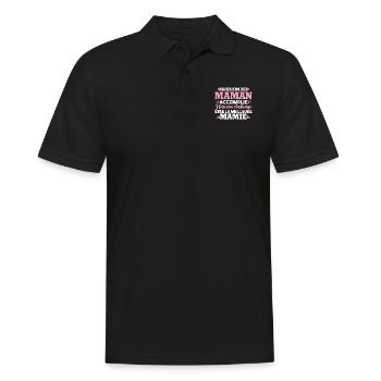 Mission maman accomplie - future meilleure mamie - Polo Homme - noir - Devant - Kai (181cm)