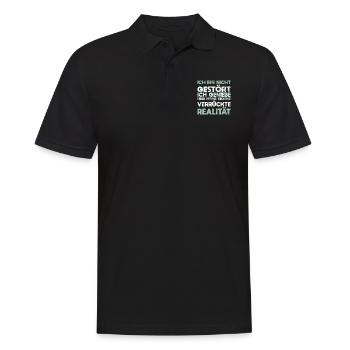 Ich Bin Nicht Gestört Ich Genieße Nur... - Männer Poloshirt - Schwarz - Vorne - Kai (181cm)