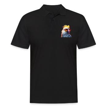 Cockatiel Sunglasses - Men's Polo Shirt - black - Front - Kai (181cm)