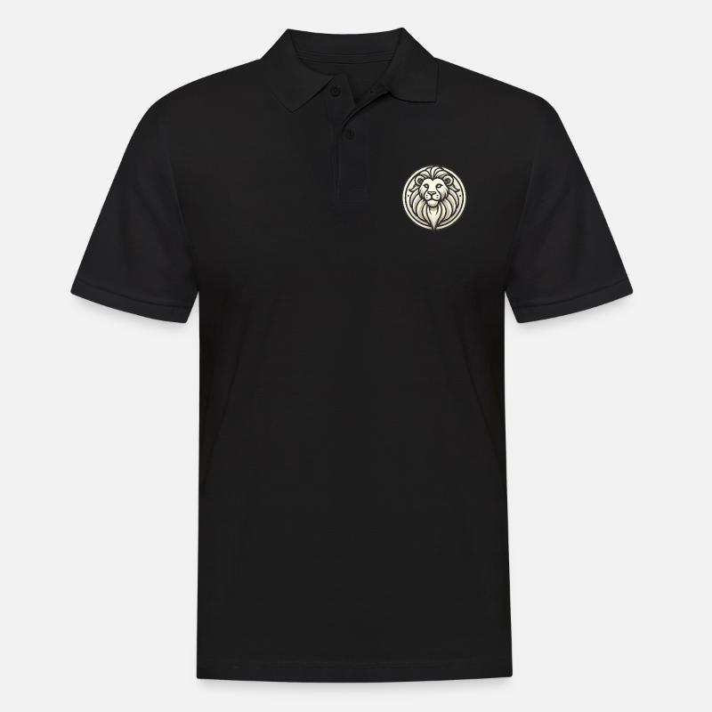 Conception d’insigne de lion stylisé - Polo Homme - noir