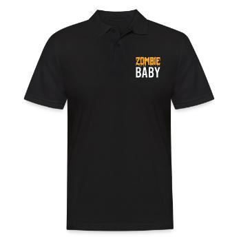 Zombie Baby - Halloween - Hexe - Drakula - Horror - Männer Poloshirt - Schwarz - Vorne - Kai (181cm)