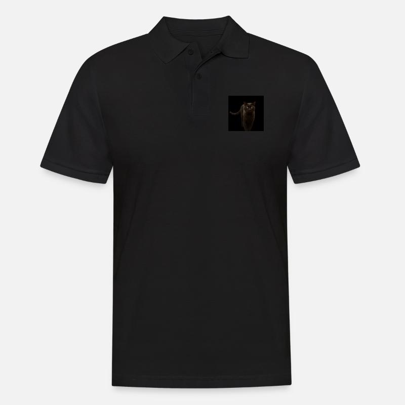 schwarze Katze Kätzchen Katze - Männer Poloshirt - Schwarz