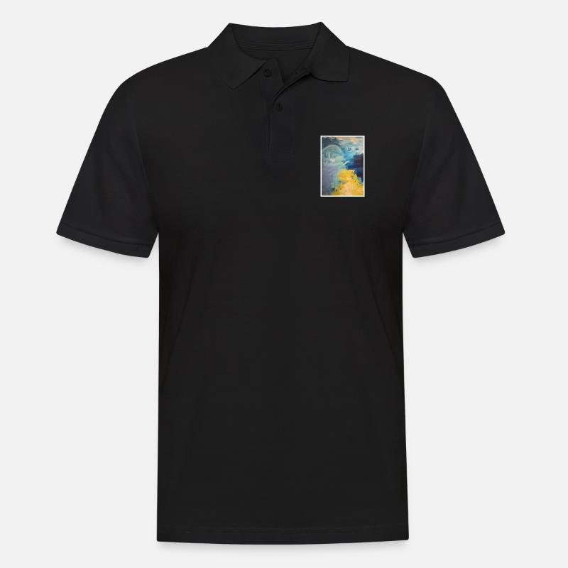 Original Kunstdruck "Kampf" - Männer Poloshirt - Schwarz