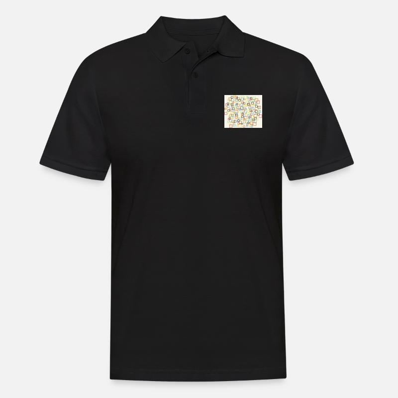 Open Boxes Design - Men's Polo Shirt - black