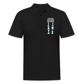 Schach Schachspieler - Männer Poloshirt - Schwarz - Vorne - Kai (181cm)