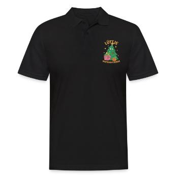 Lüttje Wiehnachtsboom Plattdeutsch - Männer Poloshirt - Schwarz - Vorne - Kai (181cm)