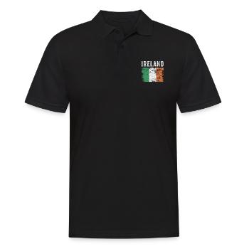 Drapeau irlandais en détresse - Drapeau irlandais - Polo Homme - noir - Devant - Kai (181cm)