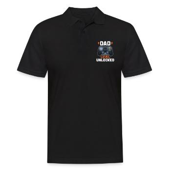 Dad level unlocked - Men's Polo Shirt - black - Front - Kai (181cm)