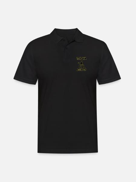 Ich bin behindert - Männer Poloshirt - Schwarz