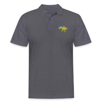 Stand with Ukraine. Floral pattern. - Men's Polo Shirt - charcoal grey - Front - Nico (186cm)