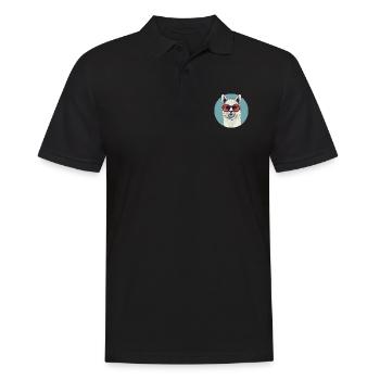 Alpaca Lama Sunglasses - Men's Polo Shirt - black - Front - Kai (181cm)