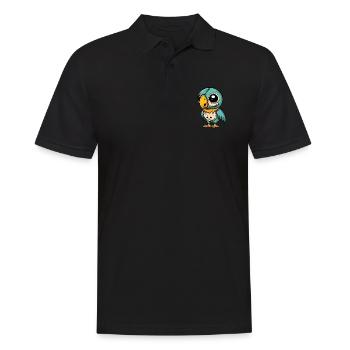 Papagai Halloween Lustig Zombie - Männer Poloshirt - Schwarz - Vorne - Kai (181cm)