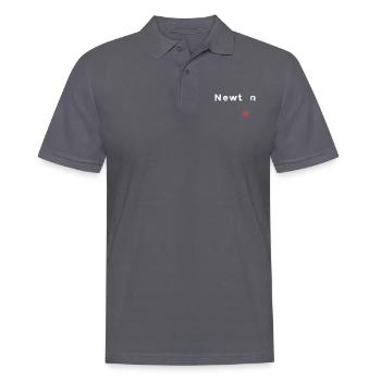 Isaac Newton - Männer Poloshirt - Anthrazit - Vorne - Nico (186cm)