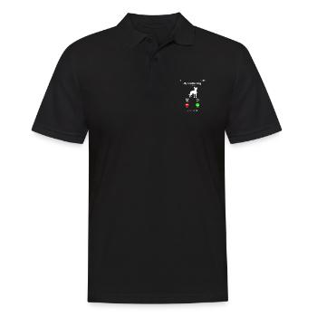 Australian Cattle Dog - Männer Poloshirt - Schwarz - Vorne - Kai (181cm)