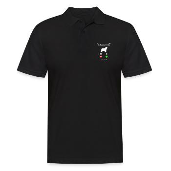 Bearded Collie - Männer Poloshirt - Schwarz - Vorne - Kai (181cm)