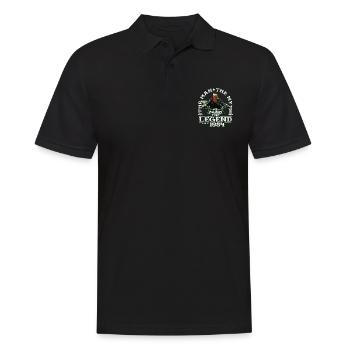1984 Vintage Man Myth Legend Moto - Polo Homme - noir - Devant - Kai (181cm)