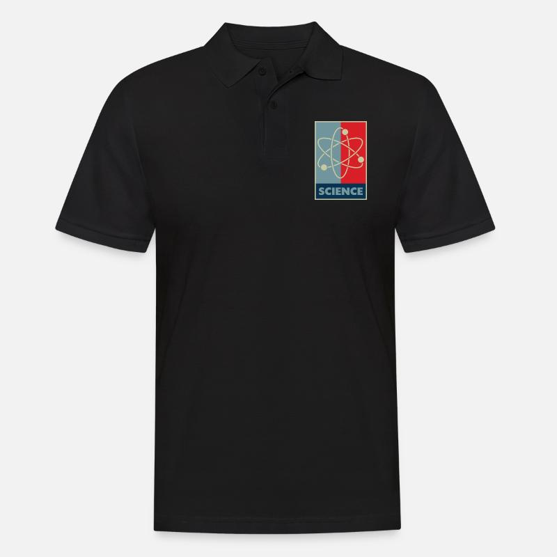 Modèle d'atome scientifique - Polo Homme - noir
