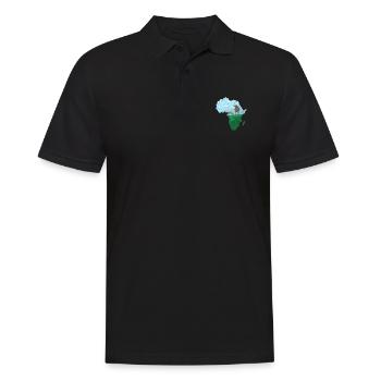 SÜDAFRIKA SÜDEN TIEREN NATUR LEBEN MUSIK MOTIV - Männer Poloshirt - Schwarz - Vorne - Kai (181cm)