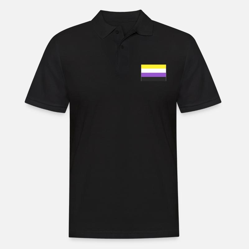 Non-binary flag - Men's Polo Shirt - black