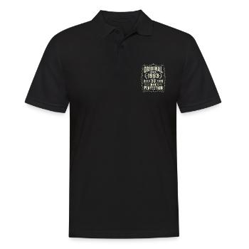 Original seit 1993 30 Jahre Geburtstag - Männer Poloshirt - Schwarz - Vorne - Kai (181cm)