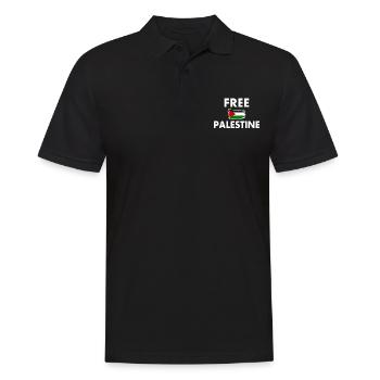Free palestine - Polo Homme - noir - Devant - Kai (181cm)