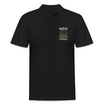 Die Verrückte Chemie Laborantin Chemiker Chemie - Männer Poloshirt - Schwarz - Vorne - Kai (181cm)