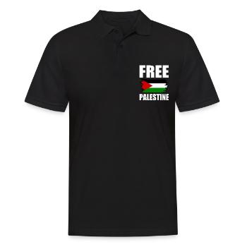 Free palestine - Polo Homme - noir - Devant - Kai (181cm)
