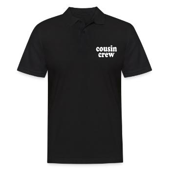 Cousin crew - Männer Poloshirt - Schwarz - Vorne - Kai (181cm)