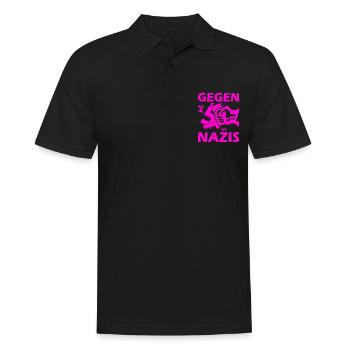 Contre le poing des nazis - Polo Homme - noir - Devant - Kai (181cm)
