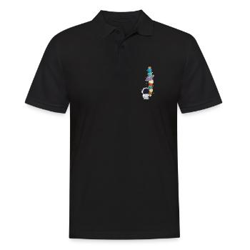 Astronaut with ice cream - Men's Polo Shirt - black - Front - Kai (181cm)