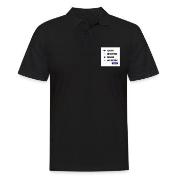 Gay Bear Dating App Preferences - Männer Poloshirt - Schwarz - Vorne - Kai (181cm)