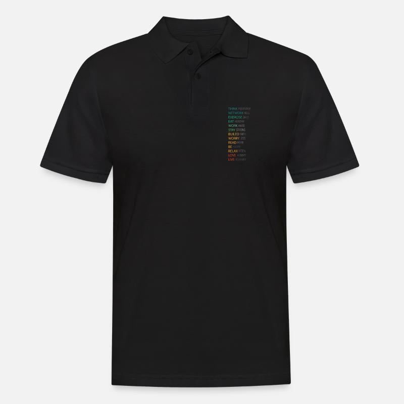 THINK POSITIVE - Männer Poloshirt - Schwarz