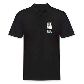 Typographie de Milwaukee Bold City - Polo Homme - noir - Devant - Kai (181cm)